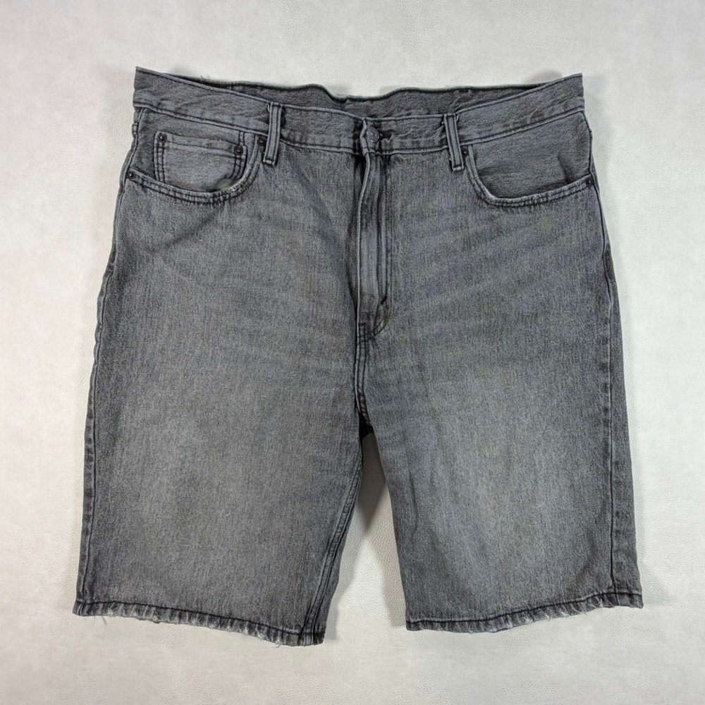 Levi Strauss 469 Loose Fit Gray Jean Shorts Mens 40 Cotton Denim Jorts